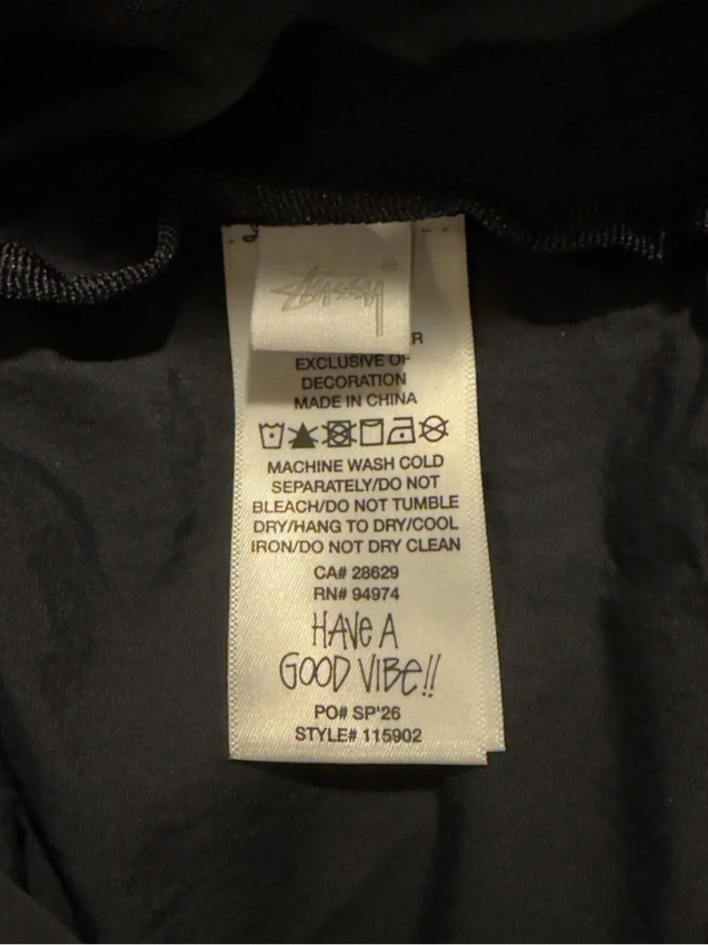 Stüssy Mock Neck Full-Zip Monochrome Windbreaker Jacket Size Men’s Medium (NWT)